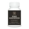 Soko Magnesium supplement bottle on wooden table with natural light, premium magnesium citrate for muscle relaxation, nerve support, bone health and energy production
