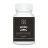 Soko Zinc lemon lozenges on wooden table with natural light, premium zinc citrate and gluconate supplement for immune support, skin health, collagen production and throat comfort